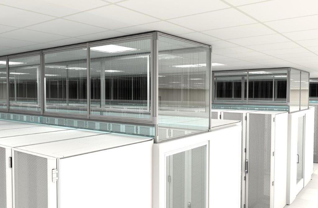 rendering of a room contained in a hot aisle