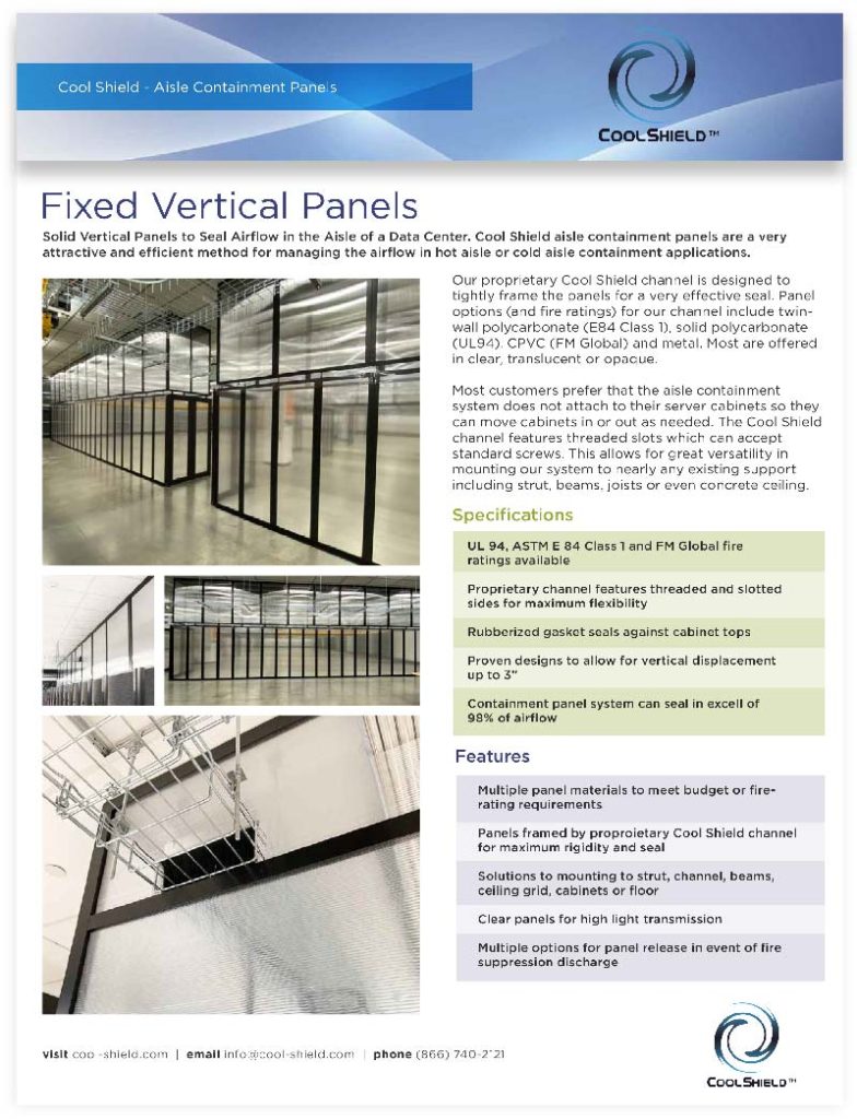 sheet with information on fixed vertical panels
